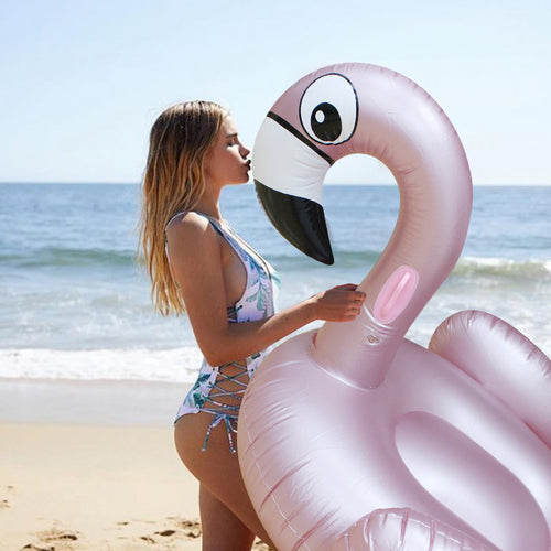 Flamingo Rose Gold Pool Float