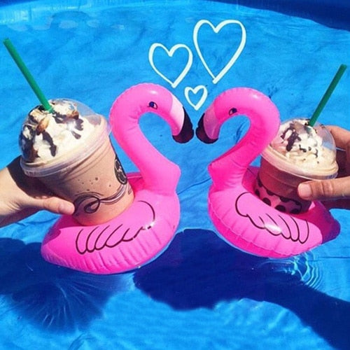 Flamingo Drink Holder Pool Float